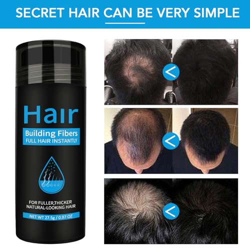 Miniatura 2 de Fibras Capilares Castaño Oscuro 27.5g Fibra Cabello Para Pérdida De Cabello Hair Building Polvos Pelo Hombre Y Mujere Marron Oscuro