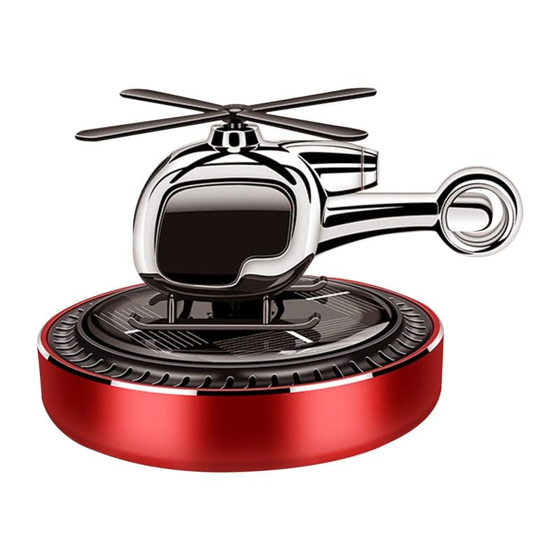 FYURI Solar Airplane Aromatherapy Diffuser | Rotating Solar Helicopter Ornament | Car Fragrance Capsule Car Accessories Interior Decoration Car Air Freshener Car Decoration Interior, Multicolor