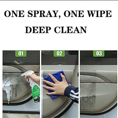 Car Interior Cleaning Multifunctional Foam, New Multifunctional Car Foam Cleaner，Multipurpose Foam Cleaner Spray, Leather Decontamination, Cleaning Spray For Car Interior Ceiling Leather Seat (2Pcs) #TOP6