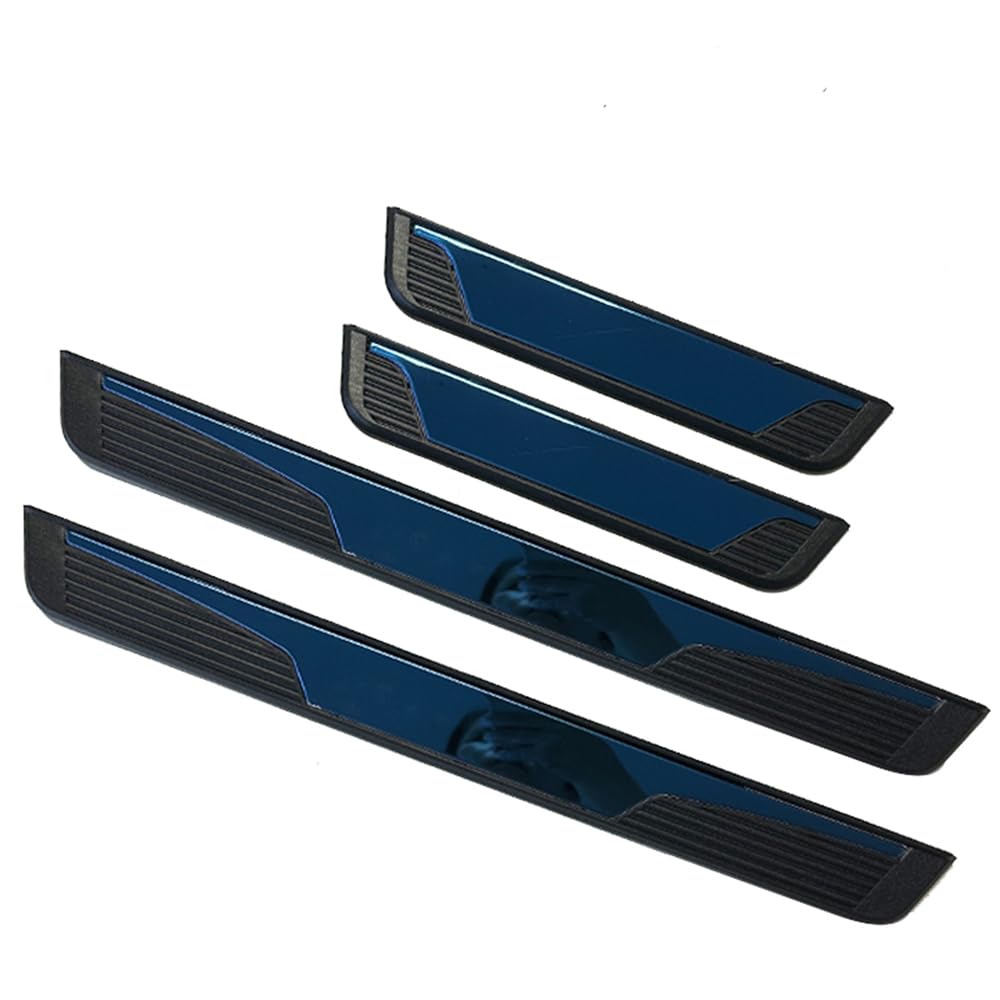 ASBHFC 4 PCS Gloss Blue Car Door Sill Scuff Plate for Range Rover Sport (L320 L494 L461 2005-2025 2026), Vehicle Entry Guard Protector, Anti-Scratch Door Step Trim & Automotive Styling Accessory