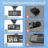 3 Channel 1080P Dash Cam with APP Control, 5GHz WiFi, Card Included 32GB SD, 170° Wide Angle, Loop Recording, G-Sensor, 24H Parking Mode - Image 5