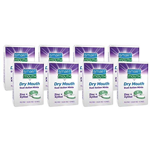 SmartMouth Dry Mouth Relief Mints, Great Mint Flavor (Pack of 8)