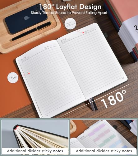 Carnet de notes A5 professionnel journal ligné travail affaires noir