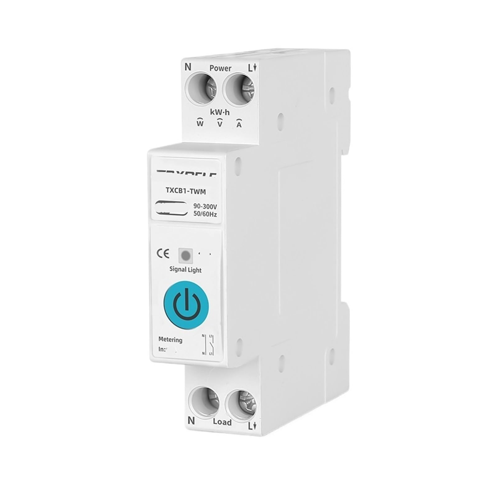 GVBAEPIEO TXCB1-TWM 63A Intelligent Switch 1P Circuit Breaker Energy Meter kilowatt-Hour metering Timer Relay(20a)