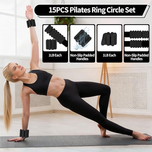 Image of DICYWUDI Fabric Resistance Bands for Working Out, 6Pack Non-Slip Exercise Bands for Women and Men, Fabric Booty Bands for Home, Fitness, Pilates, Stretching