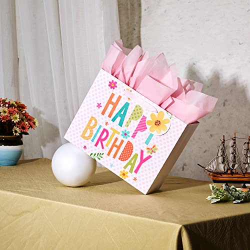Bobobag-13-Pink-Gift-Bag-with-Tissue-Paper-for-happy-Birthday-large-gift-bags-for-Girls