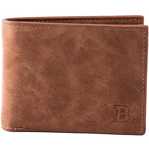 Masterein Portefeuille Homme PU Cuir Bifold Zipper Portefeuilles de Poche pour Les Hommes avec Carte de crédit Slots Porte Pouch