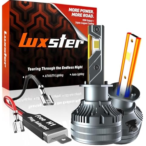LUXSTER H1 Punisher 60000lm High Performance LED Bulbs 6000K (2 Pack)