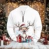 Christmas Jumpers Men Christmas Santa Claus Printed Pullover Ugly Sweatshirts Xmas Graphic Novelty Jumper Oversized Sweatshirt Winter Half Zipper Long Sleeve Warm Sweater Holiday Festival Tops S-5XL #3