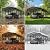 HOPETANA 12x20 Metal Carport, Heavy Duty Outdoor Vehicle Shelter with Steel Frame & Roof, DIY Assembly Open-Side Canopy for Car, Pickup, Boat & Equipment