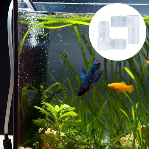 10Pcs 3/8 Inch Plastic 90 Degree Hose Barb Elbows, Transparent L Tube Connectors, 2 Way Equal Barbed Joint Adapters for Boat Aquarium Hose Fittings