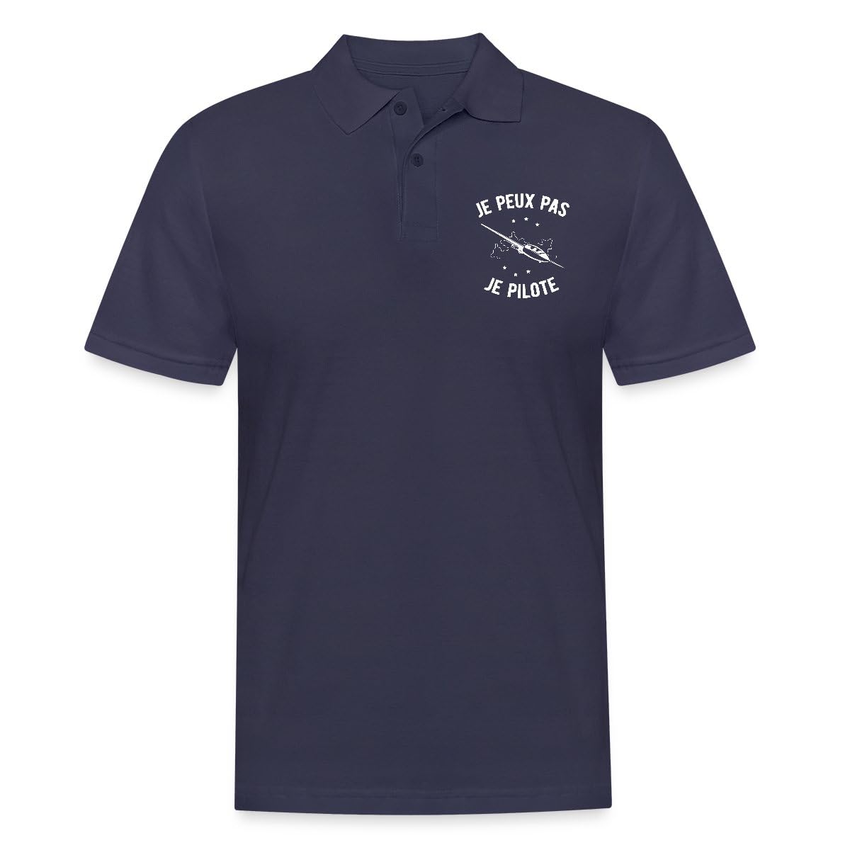 Je Peux Pas Je Pilote Cadeau Humour Avion Aviation Polo Homme