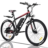  【21-Gang-Gänge】 3-Gang-Kettenrad / 7-Gang-Freilauf, das Elektrofahrrad verfügt über 21 Gänge. Bergauf und bergab, langsam, konstant, schnell, alles kann befriedigt werden. 