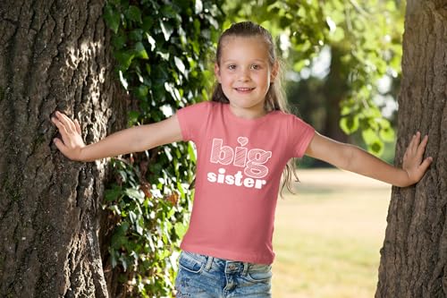 Big Sister Shirt Big Sister Announcement Toddler Shirts Girl Promoted Outfit Baby Girls Heart tee4
