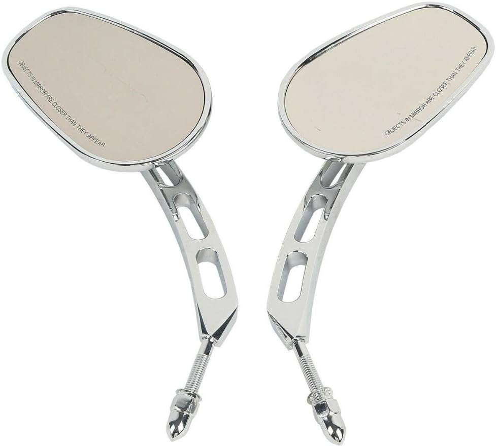 Motobiker Side Mirrors Compatible with harley Road King Sportster Street Electra Glide Dyna Softail Road Glide Motorcycle Rearview 1982-2022(Chrome)