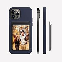 Vista 2 de Cartera de cuero personalizada compatible con iPhone 15/14/13/12 Pro/Max/Plus/Mini teléfono Apple y funda magnética, texto fotográfico Negro