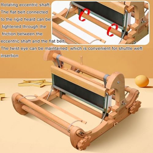 Webstuhl-Set, 300 mm, Holz, Handwebstuhl für DIY-Projekte, ideal zum Erstellen von Untersetzern, Platzsets, Tischläufer und Stofftaschen