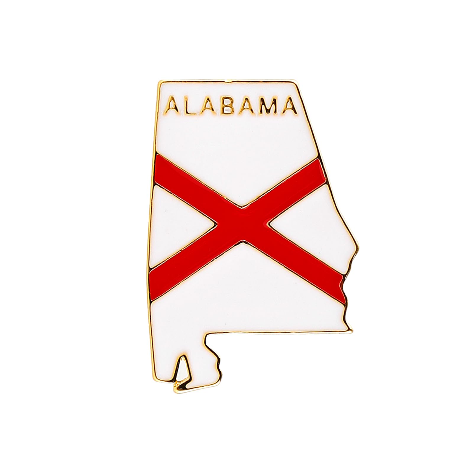 State Shaped Map Lapel Metal Pin Enamel Brooch Keepsake Beautifully Designed for Backpack Hat