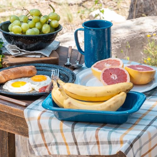 Cinsa-6-Piece-Multiuse-Plate-Set-1-Quart-Speckled-Blue-Enamelware-Plates-for-Indoor-Outdoor-Camping-Dishes-Picnic-Farmhouse-Kitchen Cinsa 6 Piece Multiuse Plate Set 1 Quart Speckled Blue Enamelware Plates for Indoor Outdoor Camping Dishes Picnic Farmhouse Kitchen