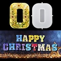 EPODA Silikonform Buchstaben Groß, 6 Zoll Silikonform O, Epoxidharz Formen Buchstaben Groß, Silikon Buchstaben Form Groß, Silikonform Epoxidharz Buchstaben Groß