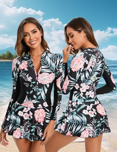 Women's Long Sleeve Rash Guard UV Protection F... – Vicedeal - View #3