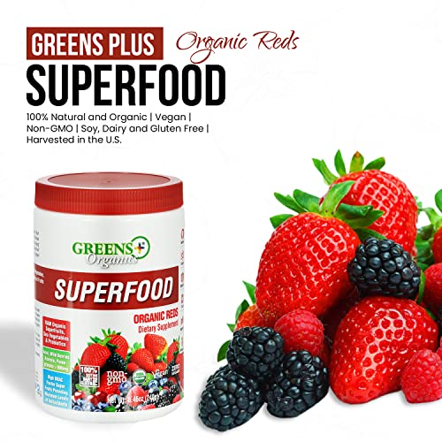 Greens+ Organic Reds Superfood Powder, Antioxidant, Polyphenol, Blend