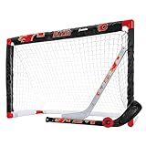 Franklin Sports NHL Calgary Flames Mini Hockey Set - Kids Indoor Knee Hockey Goal, Ball, + 2 Mini Stick Combo Set - Youth NHL Team Indoor Toy Sets - Ages 3+