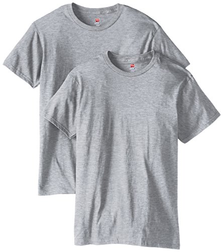 Hanes Men's Nano Premium Cotton T-Shirt (Pack of 2), Light Steel, Medium