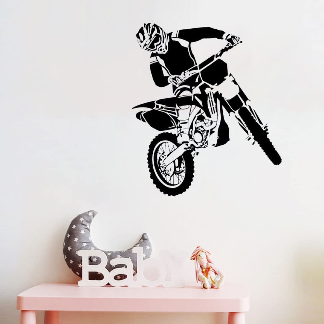 Étiquette murale de vélo haut de gamme : sticker PVC 58x68 cm finition mate