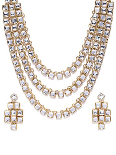 Women's Toned Layer Traditional Necklace Set