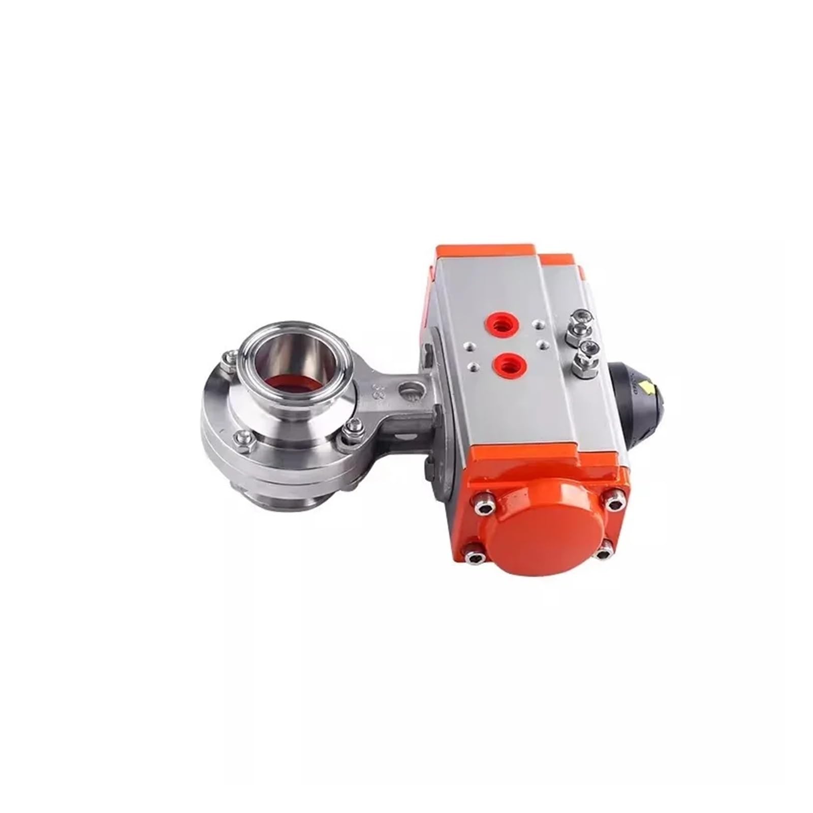 2 "(51mm) OD64mm sanitarny poziomy zacisk zaciskowy zawór motylkowy, pneumatyczny z szybkozłączką ze stali nierdzewnej 304,Zapobiega wyciekom