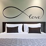 Towallmark 2260CM Bedroom Wall Stickers Decor Infinity Symbol Word Love Vinyl Art Hot