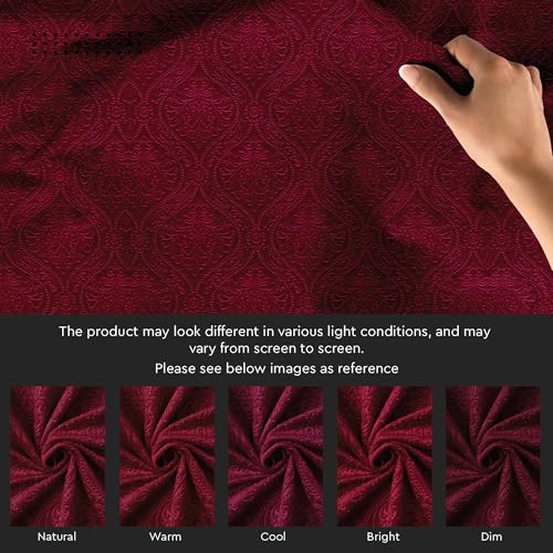 Image of Encasa XO Embossed Velvet Fabric Material by Meter Maroon | Sofa Cloth Material | Unstitched Fabric for Making Cushion Cover, Sofa Cover | 175 GSM | 3 Meters, 300x150 cm