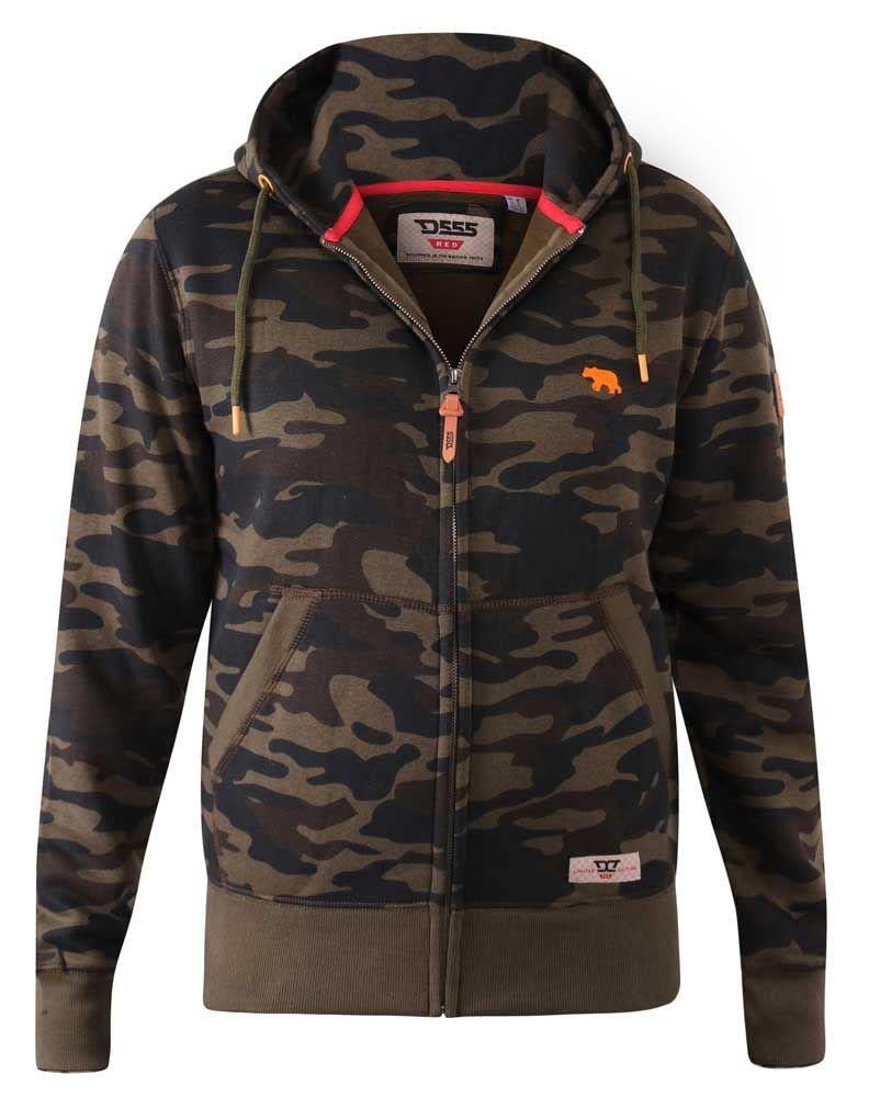 Duke D555 Men's Camo D555 Poly Cotton Zip Through Hoody 4XL