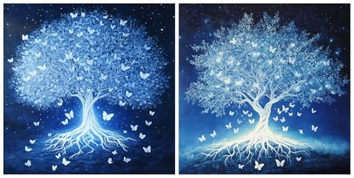 Peinture Diamant Painting Kit 5D Papillons Strass Point de Croix Maison S-170