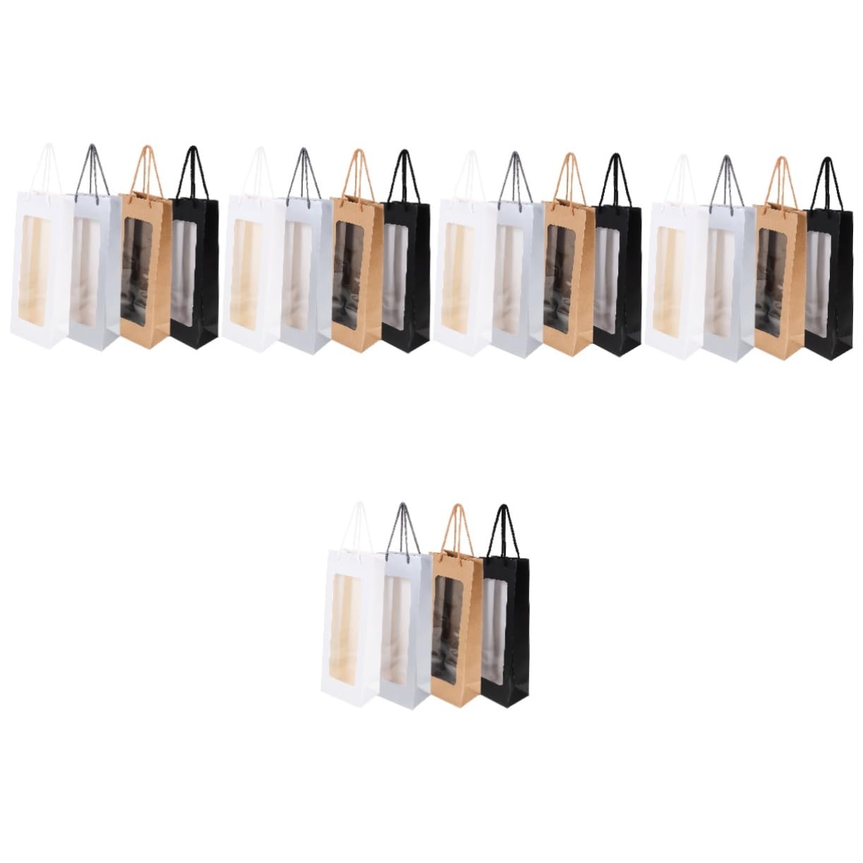 TOPBATHY 5 Ensembles Pochette Sachet Scellable Pour À Vin Range Bouteille Porte Bouteille D' De Bouteilles De Vin Rouge Papier 4 Pièces * 5