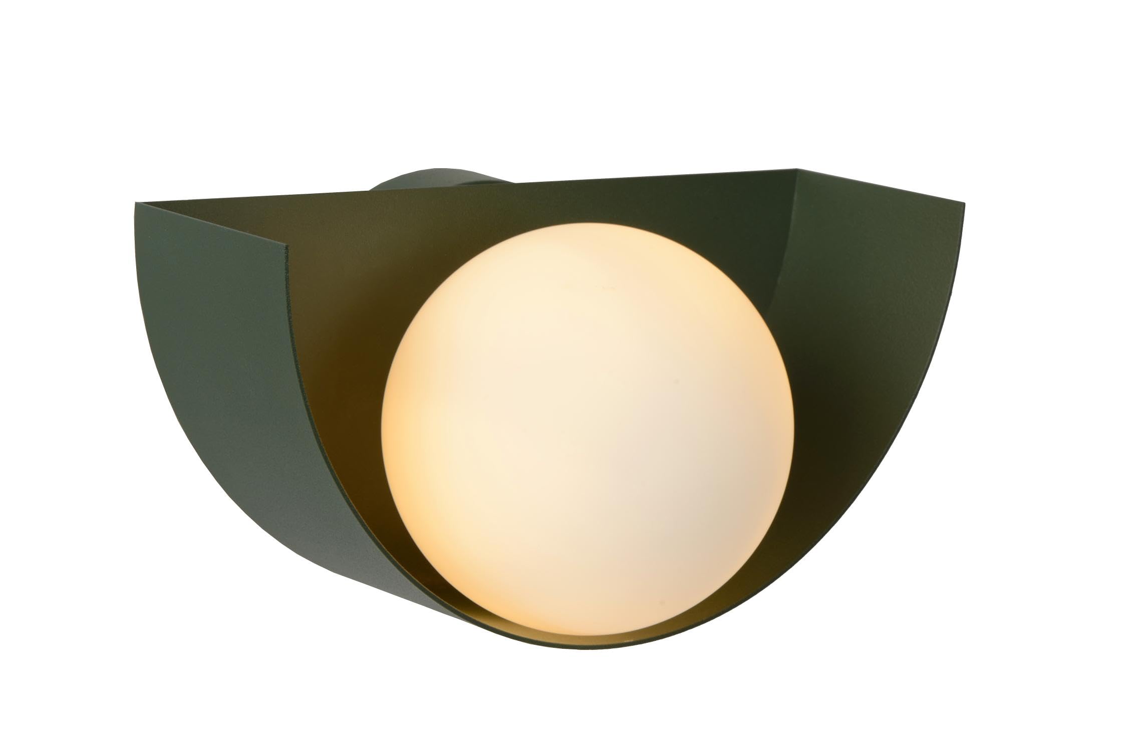 Lucide Benni Flush Wall Light Green from B&Q