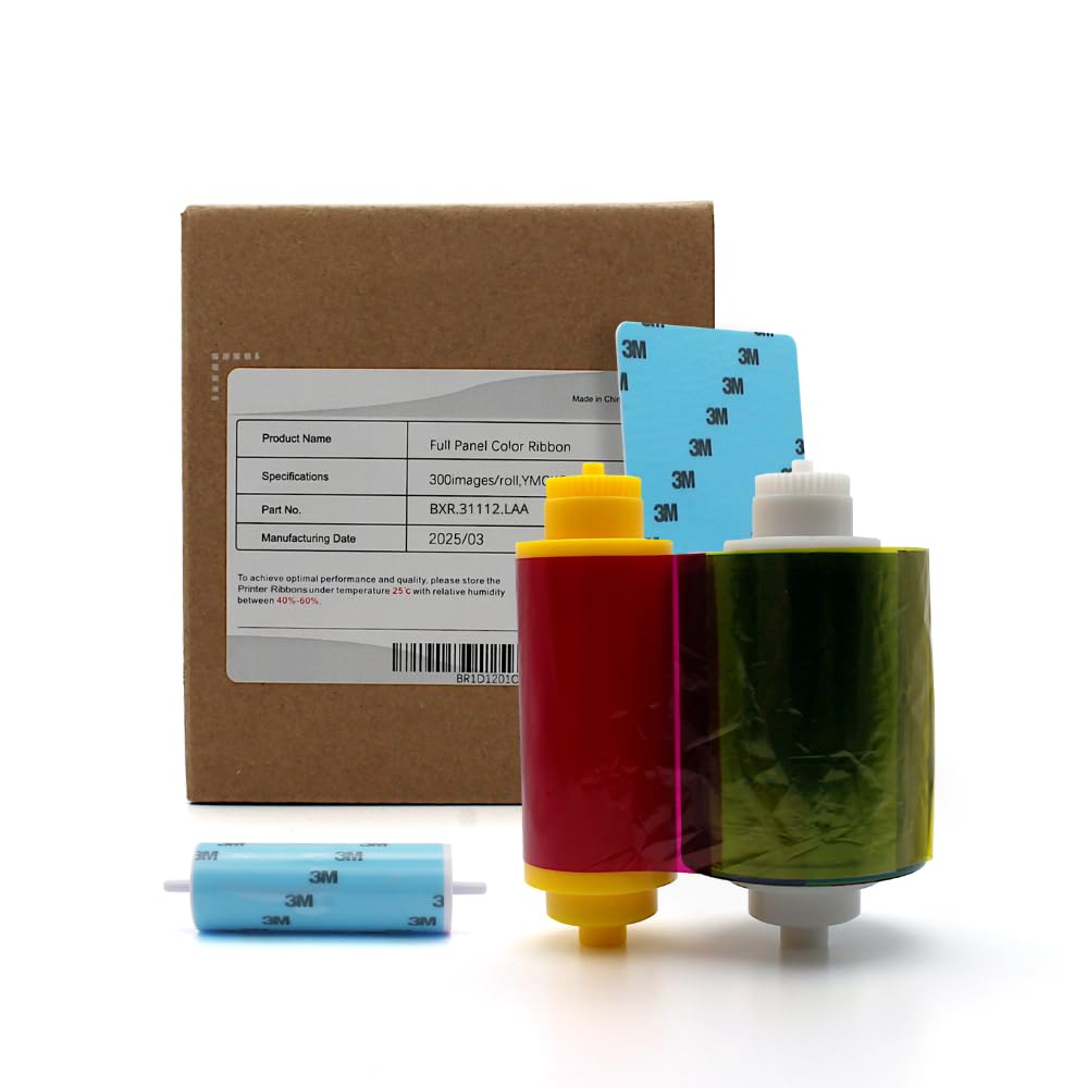 EasyBadge S25 and S26 31112 Printer Ribbon - YMCKO, 300 Prints