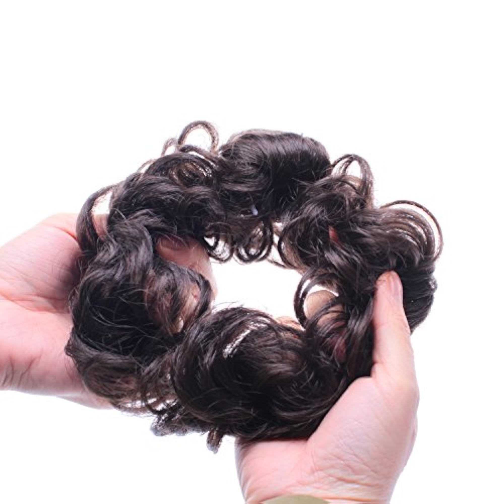 Ladies Synthetic Wavy Curly Hair Bun Extension, Fox Red