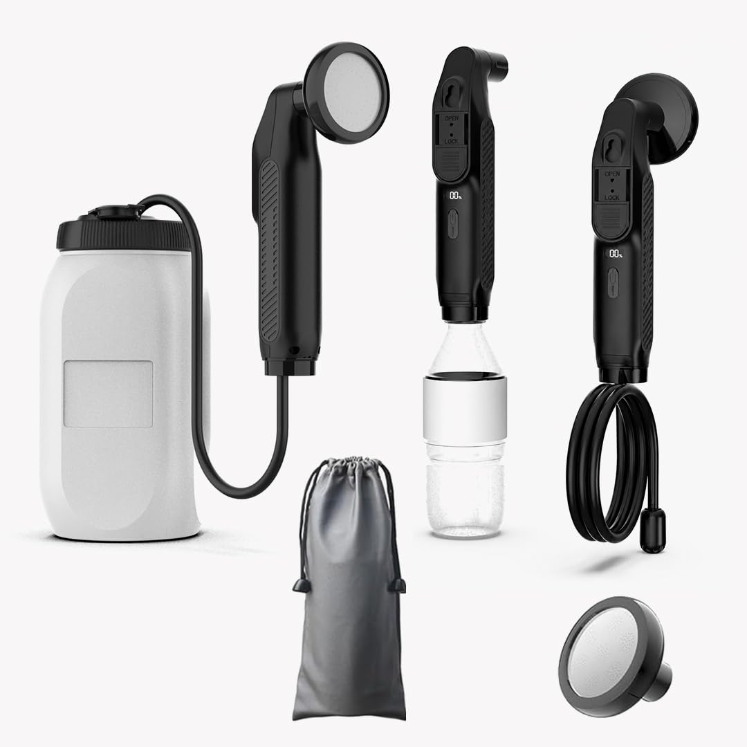 ZEY LUXE Anywhere Pro Hybrid Electric Bidet with 2.5L Tank, Portable Rechargeable Hygiene Sprayer, Bottle Compatible, USB-C Charging, Camping Shower for Travel, Home & Outdoor