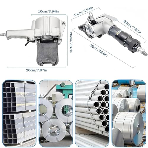 Outil de cerclage pneumatique en acier, tendeur portable et robuste pour emballage industriel – Machine à ruban de 32 mm