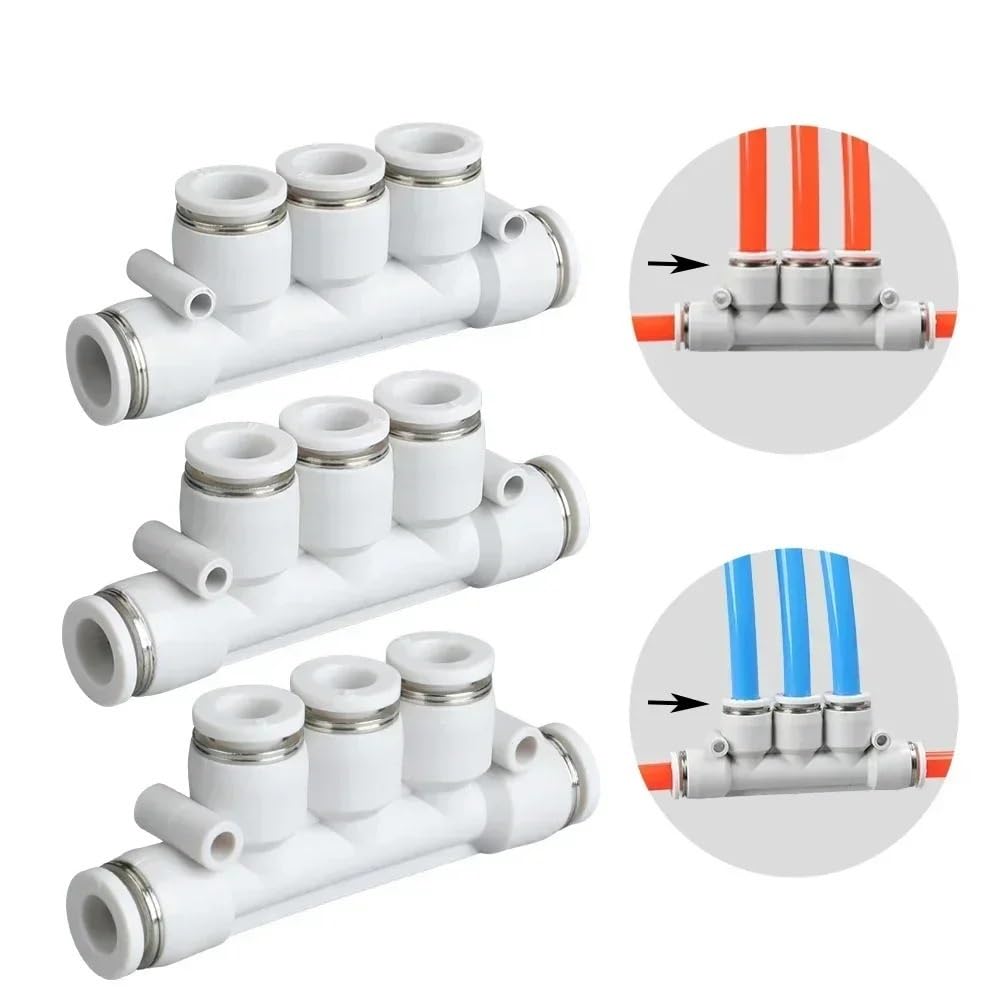 5 szt. PKG PK złącze kolektora szybkozłączka węża powietrza 12 10 8 6 4 rura pneumatyczne złącze wtykowe 4 mm 6 mm 8 mm 10 mm 12 mm (PK10-10)