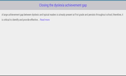 Dyslexia-Latest News