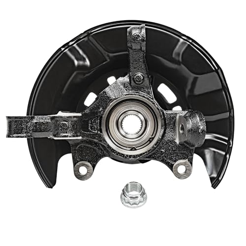 Image of Detroit Axle - 2pc Front Steering Knuckles for 09-13 Toyota Corolla Matrix, 2 Steering Knuckles & Wheel Bearing Hubs Assembly 2009 2010 2011 2012 2013 Replacement
