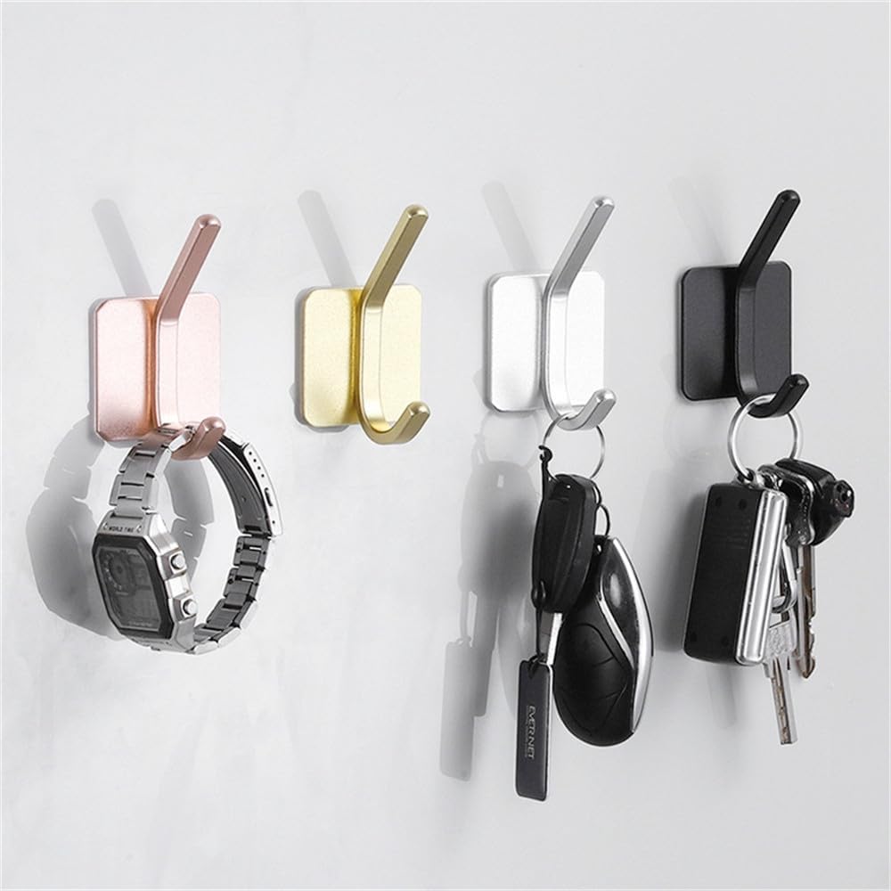 Premium Self-Adhesive Aluminum Alloy Wall Hooks Towel, Key, Coat, Robe - 1PCS(H1wh-1pcs)