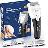 Callus Remover Electric Rechargeable 2000mAh Large Capacity, Callus Remover Foot File with Led Screen 4 Roller Heads, 2 Speeds for Cracked Heels, Calluses and Hard Skin