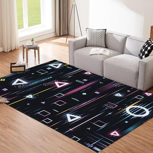 Tapis à poils courts rose 90x150cm lavable et antidérapant