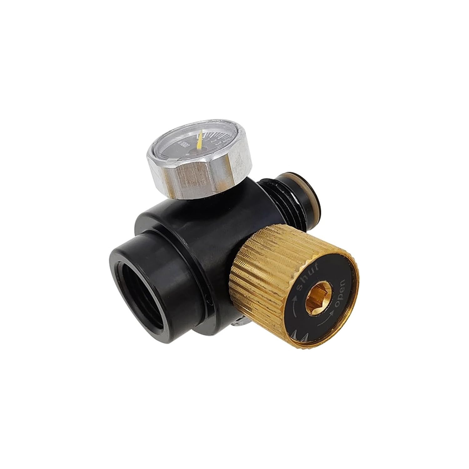 Air Tank Bottle Regulator for M18x1.5,5/8-18UNF Pin Valve 200bar 3000psi,Pressure Gauge,8mm Refill Nipple,for Air Soft(5-8 Regulator Set)