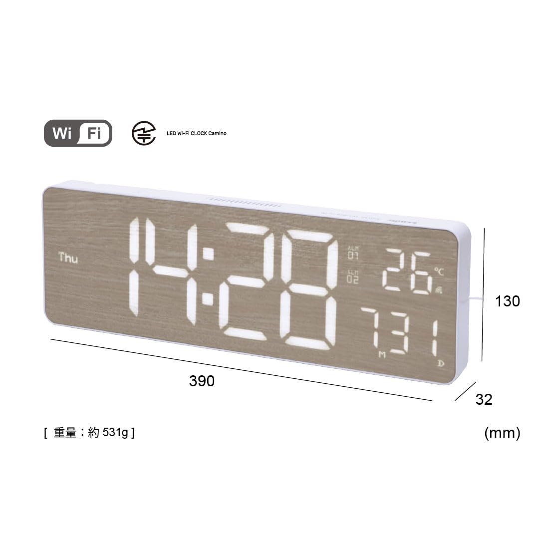 Amazon.co.jp: SLOWER [LEDデジタル時計] 置き時計 壁掛け時計