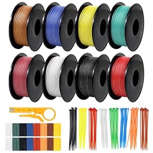 Dekievale 22 AWG Silicone Wire Kit 50ft